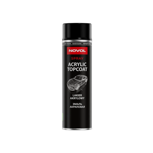 Novol Spray - Topcoat Satin Black 500ml