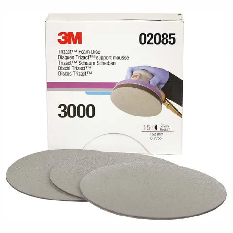 3M 2085 Trizact P3000 150mm Foam Sanding Discs