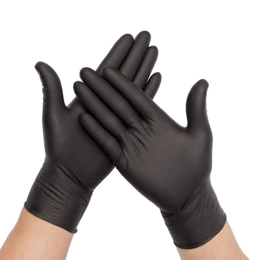 Black Premium Solvent Resistant Nitrile Gloves (x100) - M